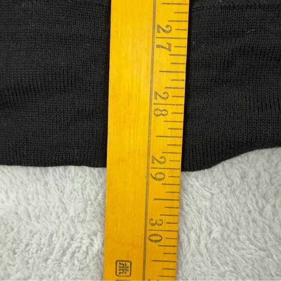 Helmut Lang Men's Size XL 100% Wool 1/4 Black Zip Up Jacket with Italian Yarn - Picture 10 of 12